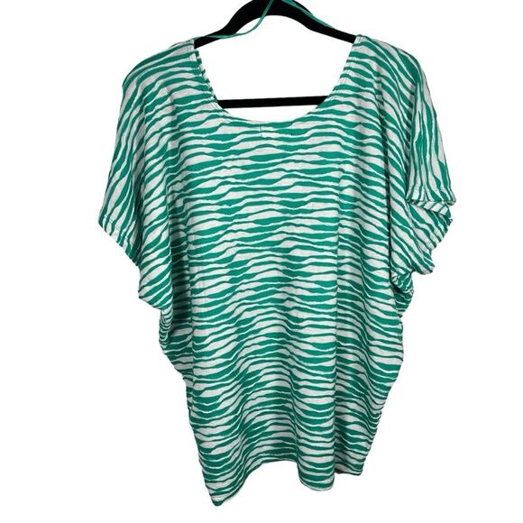 Kim & Cami LA Women’s Dolman Sleeve Wavy Stripe Shirt Size Large NWOT MSRP $49 - Picture 4 of 7